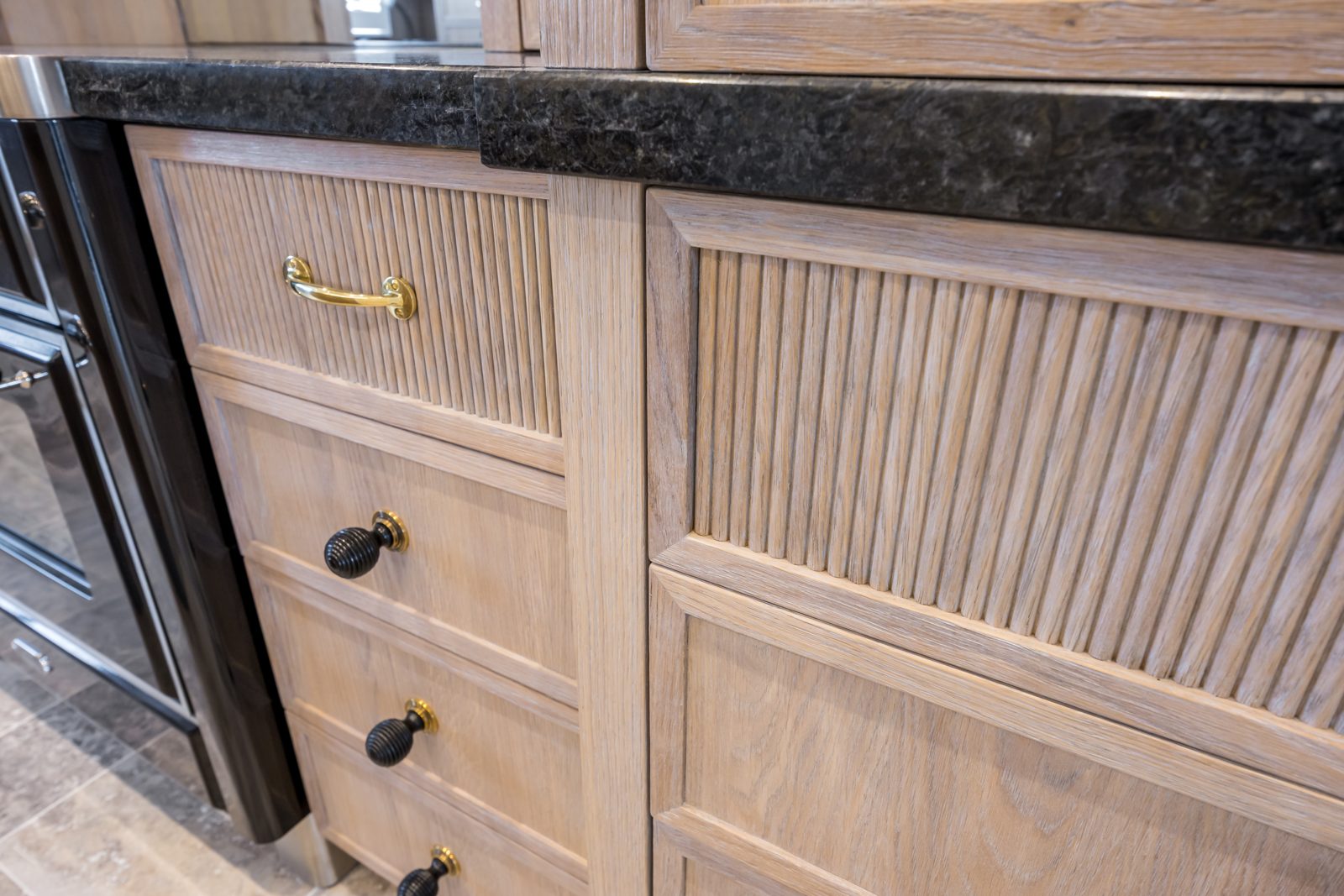 Fluted bespoke fitted wardrobes, Dorset