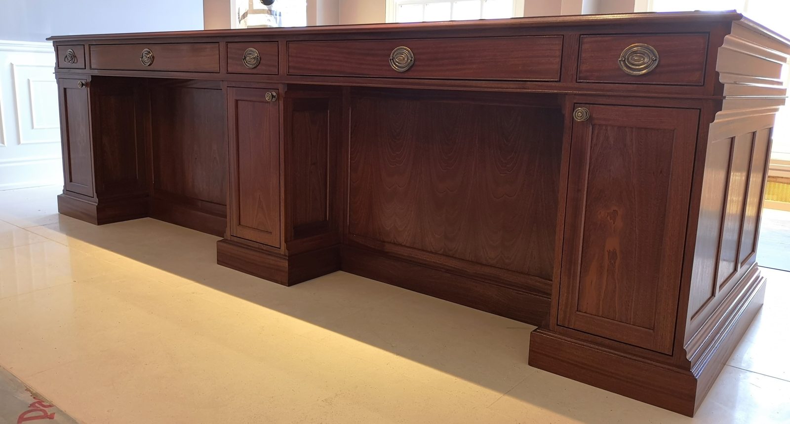 Bespoke reception desk joinery, Dorset